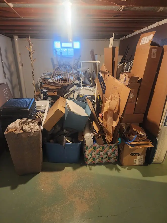 Roll-off dumpster container at job site for 6 Yard Dumpster Rental in Bowling Green